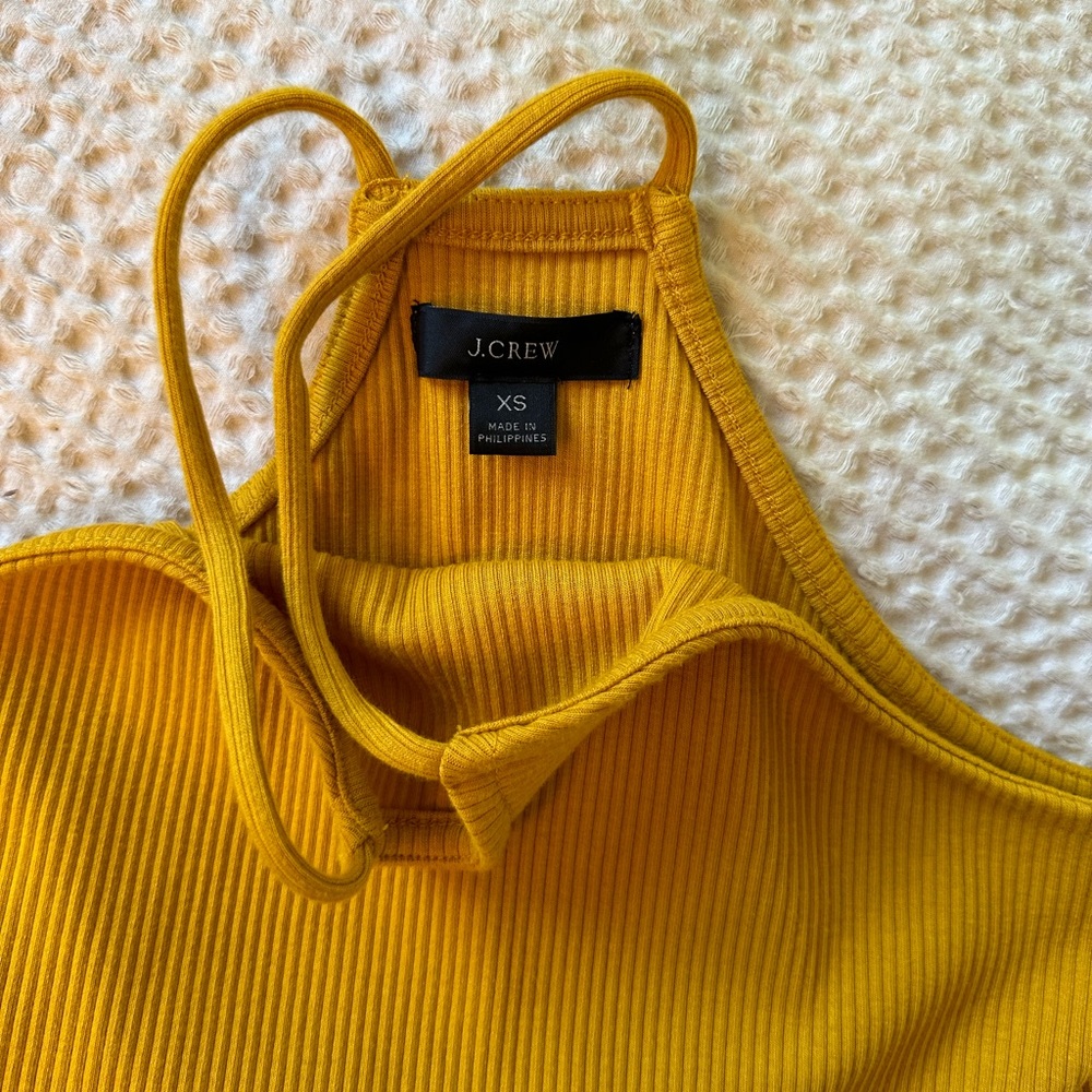 J. Crew Ribbed Halter Crop Top - Picture 2 of 3